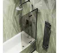 Шторка поворотная с добором MaybahGlass 1400х990 6 мм графит MGV-918-6