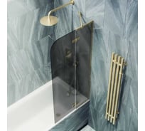 Шторка поворотная с добором MaybahGlass 1400х690 6 мм графит матовый MGV-660-3