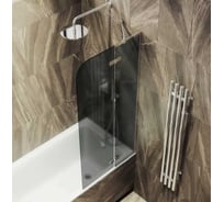 Шторка поворотная с добором MaybahGlass 1400х990 6 мм графит матовый MGV-919-4