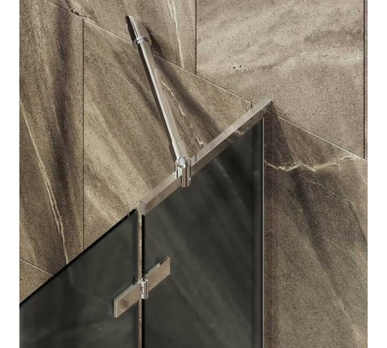 Шторка поворотная с добором MaybahGlass 1400х990 6 мм графит матовый MGV-919-4