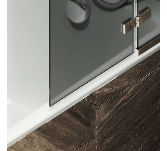 Шторка поворотная с добором MaybahGlass 1400х990 6 мм графит матовый MGV-919-4