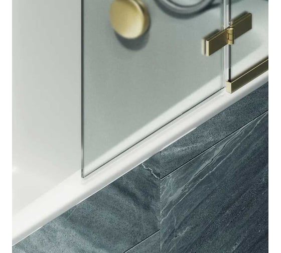 Шторка поворотная с добором MaybahGlass 1400х690 6 мм сатин MGV-661-3