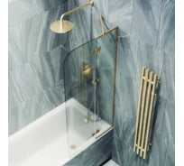 Шторка поворотная с добором MaybahGlass 1400х990 6 мм сатин MGV-920-3
