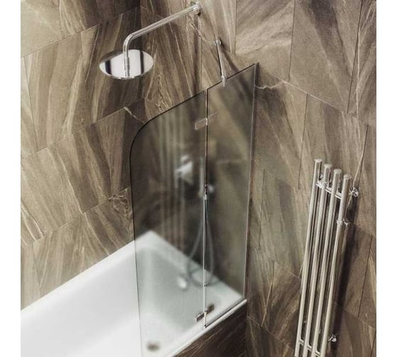 Шторка поворотная с добором MaybahGlass 1400х990 6 мм сатин MGV-920-4