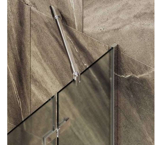 Шторка поворотная с добором MaybahGlass 1400х990 6 мм сатин MGV-920-4