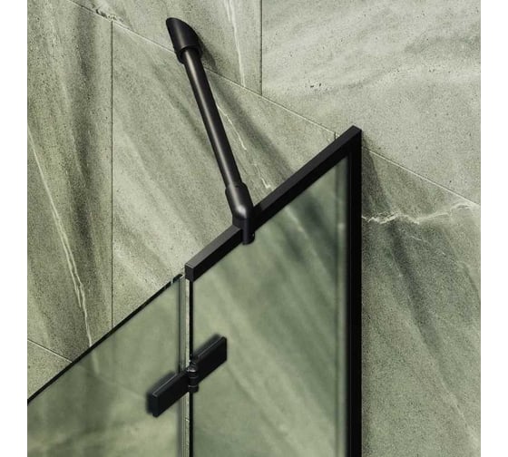 Шторка поворотная с добором MaybahGlass 1400х990 6 мм сатин MGV-920-6