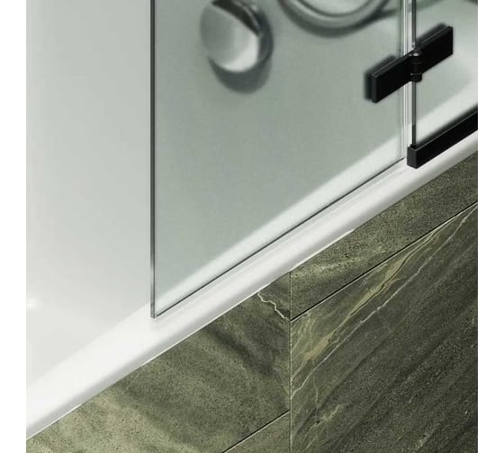 Шторка поворотная с добором MaybahGlass 1400х990 6 мм сатин MGV-920-6