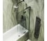 Шторка поворотная с добором MaybahGlass 1400х990 6 мм сатин MGV-920-6 1