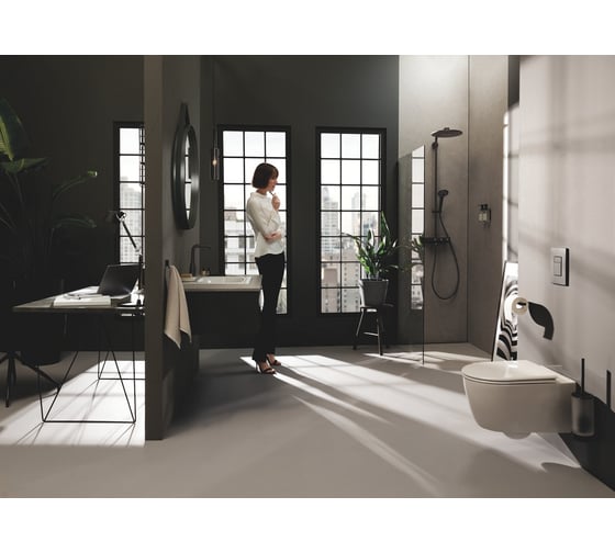 Смеситель однорычажный для раковины Grohe 24177KF1 Essence, размер L, фантомный чёрный 00000136004