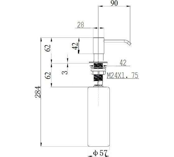 Дозатор для мыла ALVEUS CALLAS 0.32L G81 CONCRETE 1129073