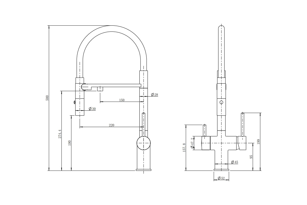 Смеситель для кухни Paulmark Magneto Starke никель Ma213118-Ni ...