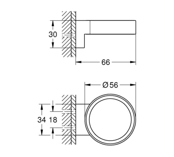 Держатель Grohe 41217KF0 Selection, фантомный чёрный 00000136019