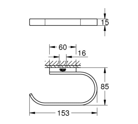 Держатель для туалетной бумаги Grohe 41220KF0 Selection, фантомный чёрный 00000136016
