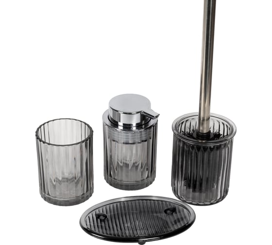 Настольная мыльница для ванной FORA SMOKY TOPAZ, стекло FOR-GLASS-ST036