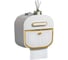 Держатель для туалетной бумаги с полочкой OQQI dispenser-wgold 1