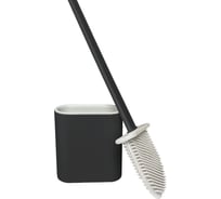 Ершик для унитаза силиконовый подвесной без сверления Kleber "Lite" черный KLE-LT090BL