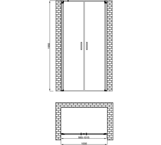 Душевая дверь Berges LEGOS LS-3 1000 062026