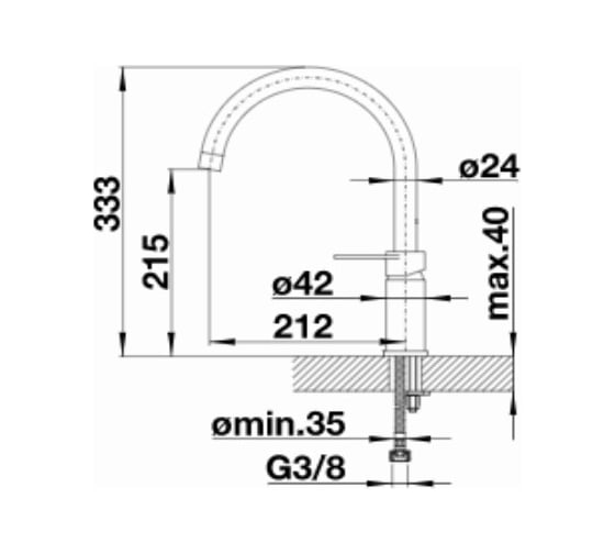 Кухонный смеситель BLANCO JETA жемчужный 520744