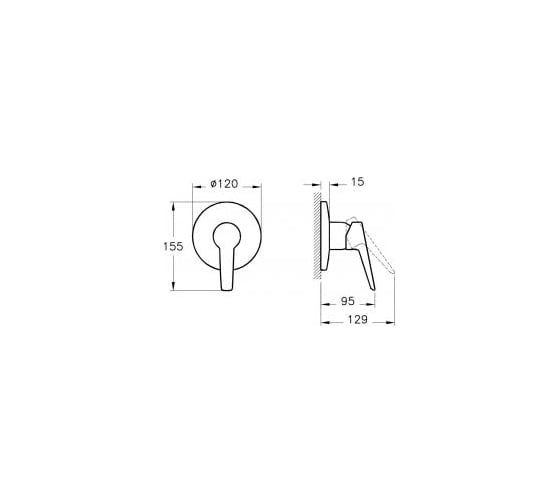 Встроенный смеситель для душа VITRA Solid S A42447EXP