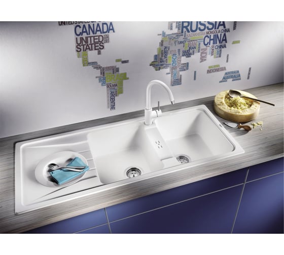 Кухонный смеситель BLANCO MIDA SILGRANIT белый 524204