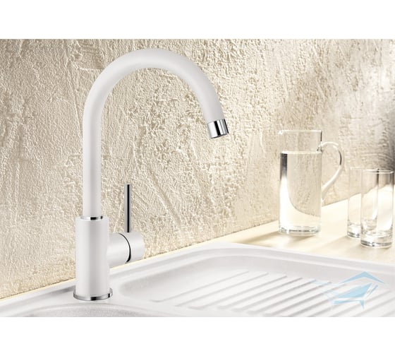 Кухонный смеситель BLANCO MIDA-S SILGRANIT белый 521457