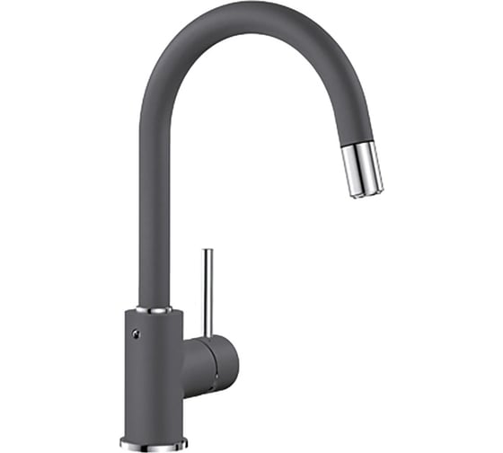 Кухонный смеситель BLANCO MIDA-S SILGRANIT темная скала 521462