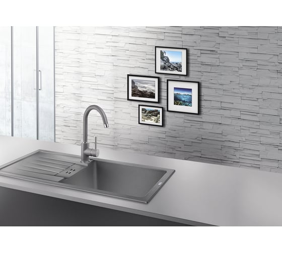 Кухонный смеситель BLANCO MIDA SILGRANIT алюметаллик 524203