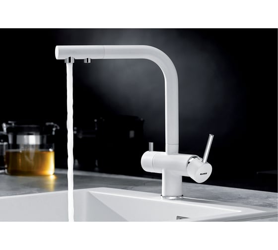 Кухонный смеситель BLANCO FONTAS II SILGRANIT белый 525141