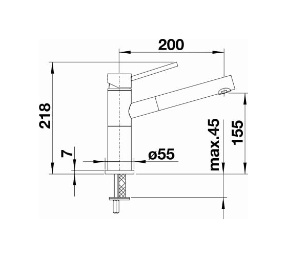 Кухонный смеситель BLANCO ALTA-S COMPACT хром 515122