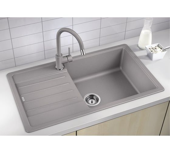 Кухонный смеситель BLANCO MIDA-S SILGRANIT серый беж 521460