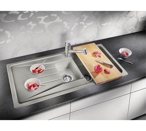 Кухонный смеситель BLANCO TIVO-S SILGRANIT хром/алюметаллик 517611