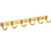 Планка с 6 крючками Elvan золото 367-6G