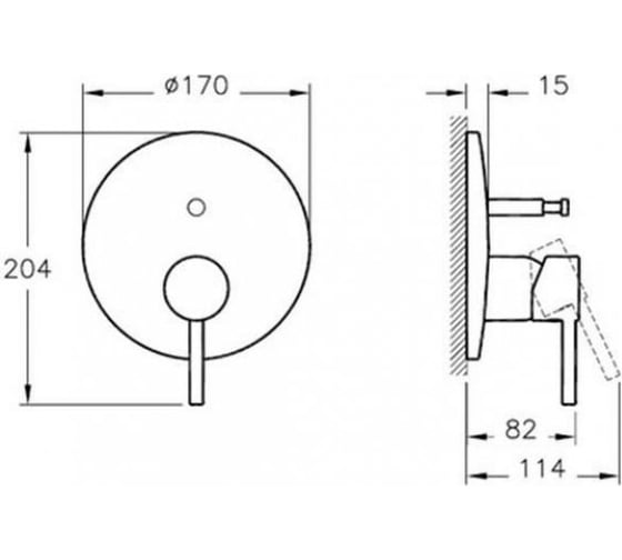 Смеситель для ванны VITRA Minimax S A42210EXP