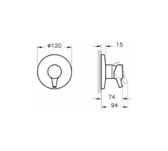 Смеситель для душа VITRA Nest Trendy A42229EXP