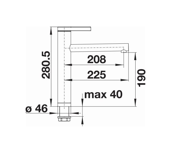 Кухонный смеситель BLANCO LINEE хром 517594