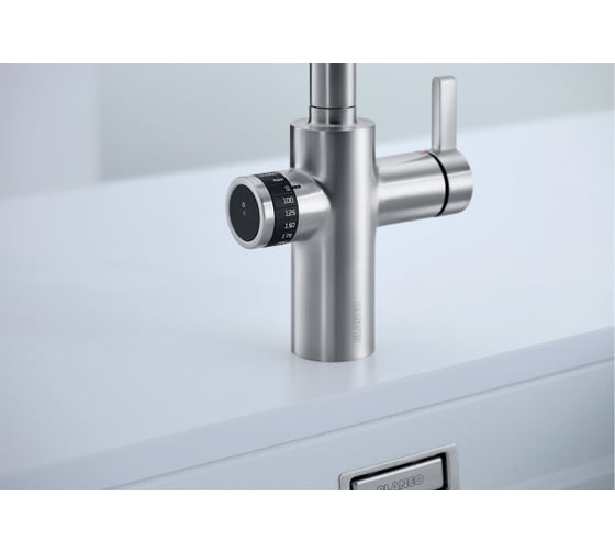 Кухонный смеситель BLANCO EVOL-S Volume нержавеющая сталь UltraResist рычаг слева 525213