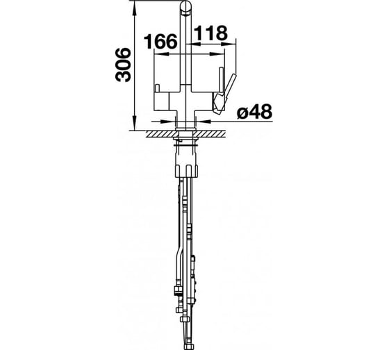 Кухонный смеситель BLANCO FONTAS S II UltraResist нержавеющая сталь 525199