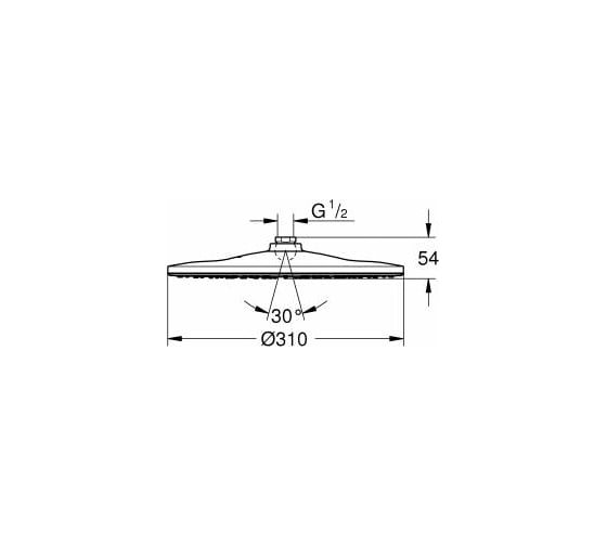 Верхний душ Grohe Rainshower 310 Mono 310, 1 режим струи, круглый 26561000