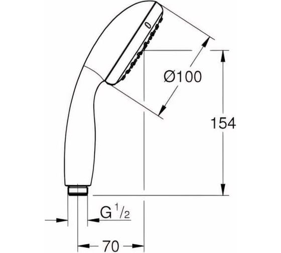 Ручной душ Grohe Tempesta New I, 9.5 л/мин 27923001