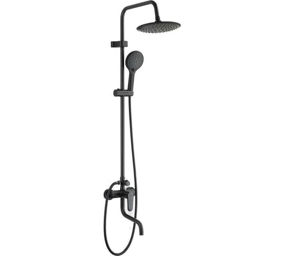 Душевая система со смесителем с длинным изливом ESKO Line черный EL_ST31Black