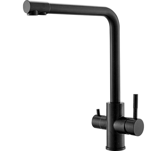 Смеситель ESKO Line черный для кухни с подключением к фильтру Г-излив EL_K55 G black 1