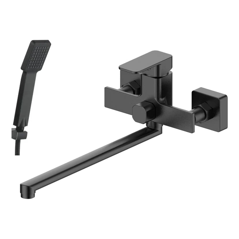 Смеситель для ванны ESKO Line черный с длинным изливом EL_STR 31 Black ...