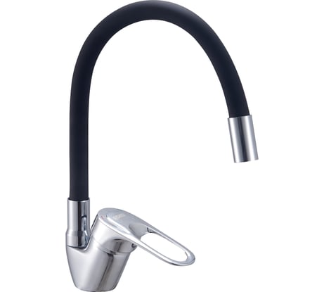 Смеситель для кухни ESKO Line латунный с гибким изливом черный ТМ EL_FL b