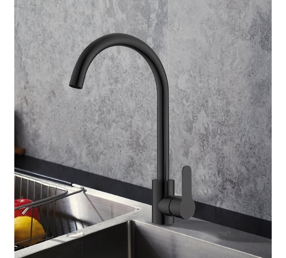 Смеситель для кухни ESKO Line черный R-излив EL_K104 black