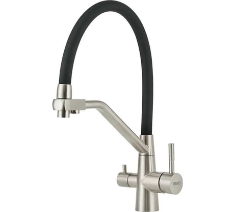 Смеситель для кухни ESKO Line R-излив с подключением к фильтру черный EL_K150 flex black