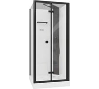 Душевая кабина Cerutti SPA BELLA-901B 90x90 см без крыши, профиль черный, стекло прозрачное 9419