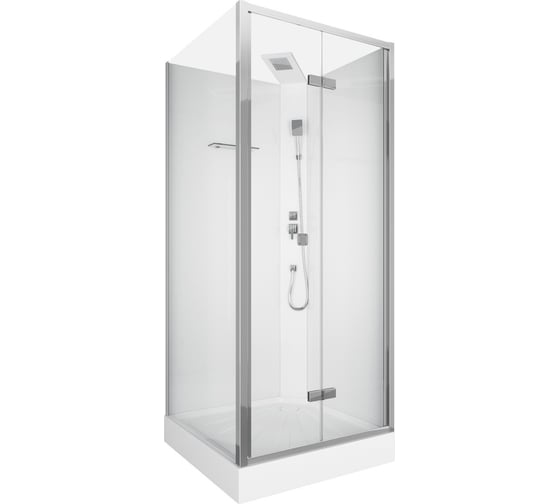 Душевая кабина Cerutti SPA BELLA-901T без крыши, профиль хром, стекло прозрачное 9094