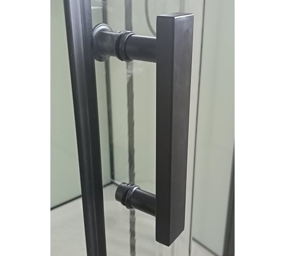 Душевая кабина Cerutti SPA KORRA-90B 90x90 см без крыши, профиль черный, стекло прозрачное 9219