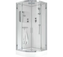 Душевая кабина Cerutti SPA VIVA-91 90x90 низкий поддон, профиль хром стекло прозрачное 8556