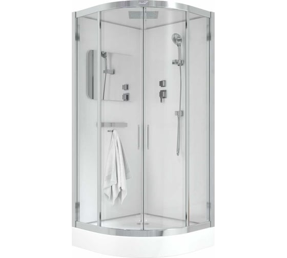 Душевая кабина Cerutti SPA VIVA-91 90x90 низкий поддон, профиль хром стекло прозрачное 8556